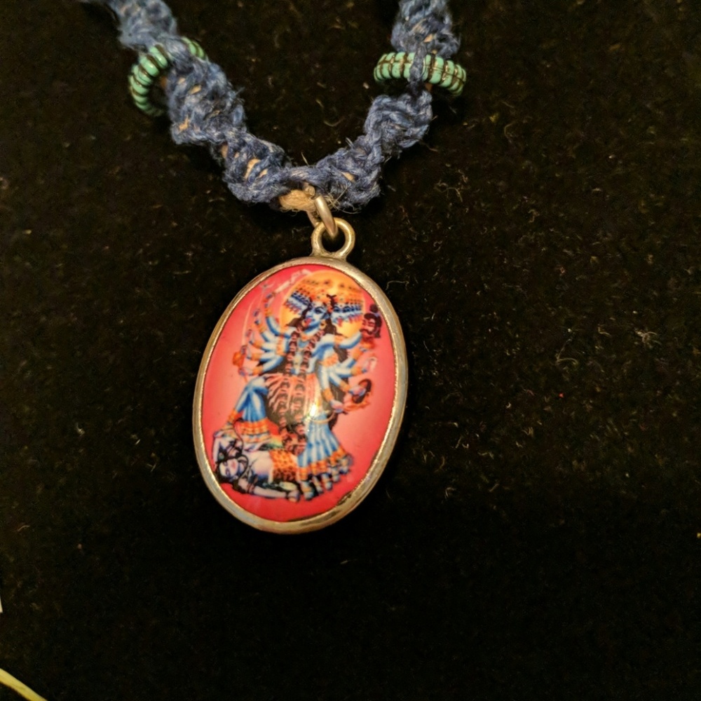 Hindu ohm pendant hemp necklace